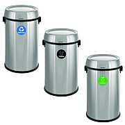 Alpine Industries 17 Gallon Stainless Steel Indoor Recycling, Trash and Compost Bins with Swivel Lid (47065L1RTCO)