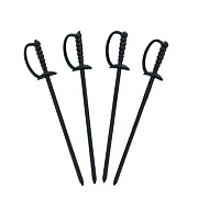AmerCareRoyal Sword Picks, Plastic, 6", Black, 1,000/Box, 10 Boxes/Carton (RP147BK)