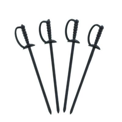 AmerCareRoyal Sword Picks, Plastic, 6", Black, 1,000/Box, 10 Boxes/Carton (RP147BK)
