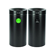 Alpine Industries 27 Gallon Black Stainless Steel Compost Bin and Trash Can (47527BLKCOT)