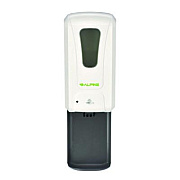 Alpine Industries Wall Mount Automatic Foam Hand Sanitizer Soap Dispenser with Drip Tray, 40 oz, 4.48 x 6 x 18.1, White (ALP430FT)