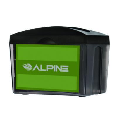 Alpine Industries Interfold Table Top Dispenser Napkin Holder, 5.9 x 8 x 6.5, Black (ALP4332)