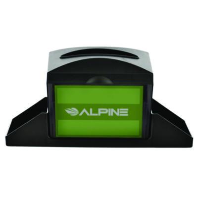 Alpine Industries Interfold Table Top Dispenser Napkin Holder with Caddy, 6 x 14.17 x 6.5, Black (ALP4332C)