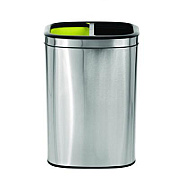 Alpine Industries 10.5 Gallon Stainless Steel Open Top Dual Compartment Trash Can (ALP470R40L)