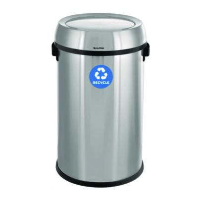 Alpine Industries 17 Gallon Stainless Steel Indoor Recycling Receptacle with Swivel Lid (ALP47065L1R)