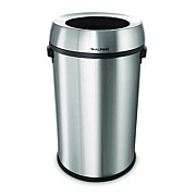 Alpine Industries 17 Gallon Stainless Steel Heavy-Gauge Brushed Open Top Commercial Trash Can (ALP47065L)