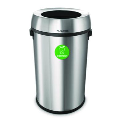 Alpine Industries 17 Gallon Stainless Steel Open Top Compost Station (ALP47065LCO)