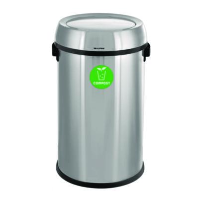 Alpine Industries 17 Gallon Stainless Steel Indoor Compost Receptacle with Swivel Lid (ALP47065L1CO)