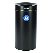 Alpine Industries 27 Gallon Stainless Steel Recycling Can, Black (ALP47527BLKR)