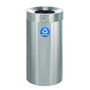 Alpine Industries 27 Gallon Stainless Steel Recycling Can, Brushed Stainless Steel (ALP47527R)