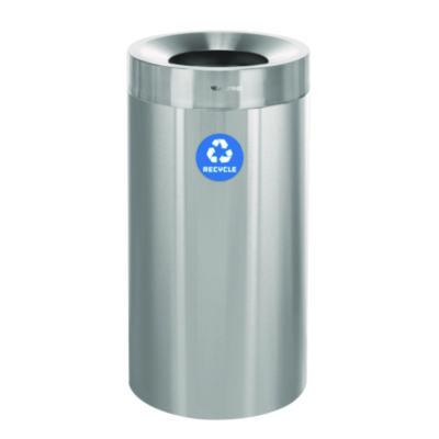 Alpine Industries 27 Gallon Stainless Steel Recycling Can, Brushed Stainless Steel (ALP47527R)