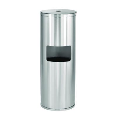 Alpine Industries Stainless Steel 7 Gal Trash Can with Gym Disinfecting Wipes Dispenser (ALP4777)