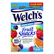 Welch's Fruit Snacks, Mixed Fruit, 0.8 oz Pouch, 66 Pouches/Box (20900320)