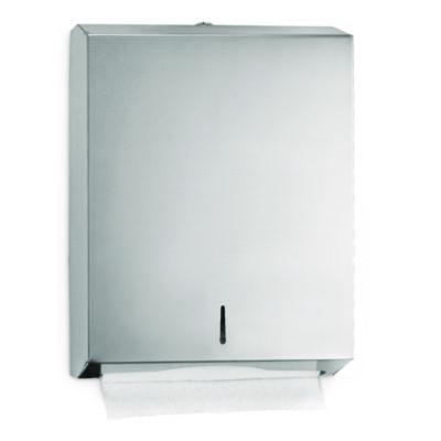 Alpine Industries Vertical C-Fold/Multi-Fold Paper Towel Dispenser, 14.5 x 4 x 11.2, Brushed Stainless Steel (ALP480)