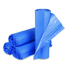Inteplast Group High-Density Commercial Can Liners, 60 gal, 18 mic, 40" x 48", Blue, 200/Carton (BRS404818BL)