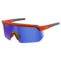 ergodyne Skullerz AEGIR Anti-Scratch Enhanced Anti-Fog Safety Glasses, Orange Half Frame, Polarized Mirrored Blue Single Lens (55062)