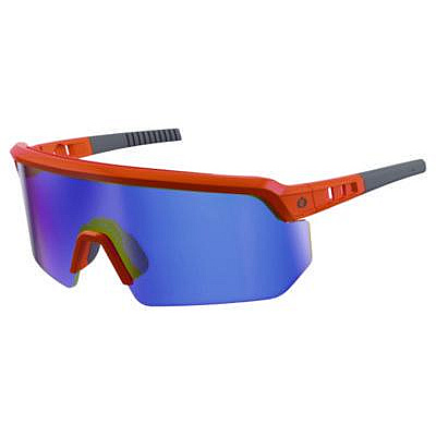 ergodyne Skullerz AEGIR Anti-Scratch Enhanced Anti-Fog Safety Glasses, Orange Half Frame, Polarized Mirrored Blue Single Lens (55062)