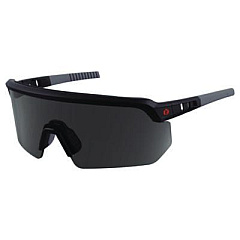 ergodyne Skullerz AEGIR Anti-Scratch Enhanced Anti-Fog Safety Glasses, Matte Black Half Frame, Polarized Smoke Single Lens (55063)