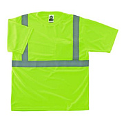 ergodyne GloWear 8289-ECO Class 2 Recycled Hi-Vis T-Shirt, 5X-Large, Lime (21539)