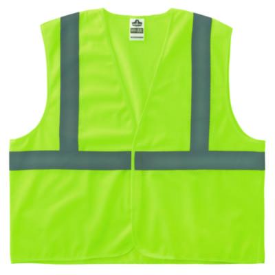 ergodyne GloWear 8205HL-ECO Class 2 Recycled Hi-Vis Vest, Mesh, Polyester, X-Small, Lime (21981)
