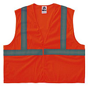 ergodyne GloWear 8205HL-ECO Class 2 Recycled Hi-Vis Vest, Mesh, Polyester, Small/Medium, Orange (21993)
