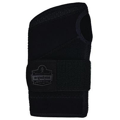 ergodyne ProFlex 4005 Wrist Brace Support with Single Strap, Large, Fits Left Hand, Black (70142)