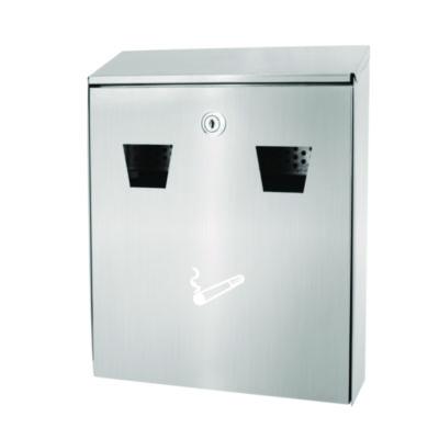 Alpine Industries Wall-Mounted Safe Cigarette Disposal Station Outdoor Ashtray, Stainless Steel (ALP49001SS)