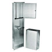 Alpine Industries Stainless Steel Recessed Paper Towel Dispenser with Waste Receptacle, 56 x 4 x 17 (ALP492)