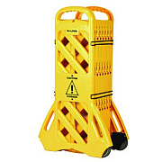 Alpine Industries Expandable Portable Fence Barrier Safety Barricade, Plastic, 1.97 x 153.54 x 39.76, Yellow (ALP499BAR)