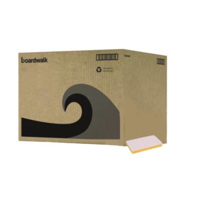 Boardwalk Light-Duty Scrubbing Sponge, Individually Wrapped, 3.6 x 6.1, 0.7" Thick, Yellow/White, 20/Carton (16320)