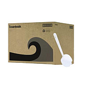 Boardwalk Deluxe Toilet Bowl Mop, 12" Handle, 2" Mop Head, White, 25/Carton (00160)
