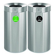 Alpine Industries 27 Gallon Stainless Steel Compost Bin and Trash Can, Brushed Stainless Steel (ALP47527COT)