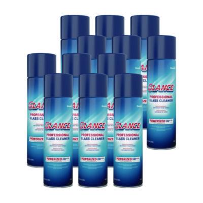 Diversey Glance Powerized Glass and Surface Cleaner, Ammonia Scent, 19 oz Aerosol Spray, 12/Carton (101109731)