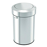 HLS Commercial Swing Top Trash Can, 17 gal, Stainless Steel, Silver (HLS17FTS)