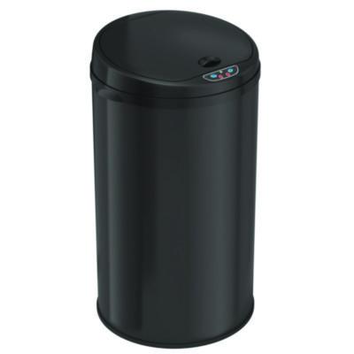HLS Commercial Sensor Trash Can, 8 gal, Plastic/Stainless Steel, Black (HLS08RB)