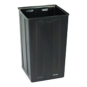 Alpine Industries 40 Gallon Rigid Plastic Waterproof Square Trash Can Insert Liner for Indoor/Outdoor Trash Can, Plastic, Black (ALPA01)