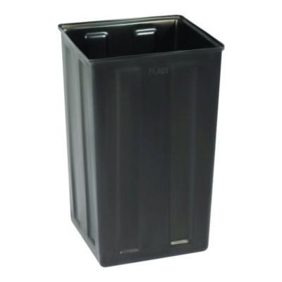 Alpine Industries 40 Gallon Rigid Plastic Waterproof Square Trash Can Insert Liner for Indoor/Outdoor Trash Can, Plastic, Black (ALPA01)
