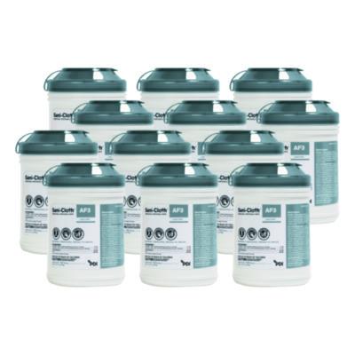 Sani Professional Sani-Cloth AF3 Germicidal Disposable Wipes, 6 x 6.75, White, 160 Wipes/Canister, 12 Canisters/Carton (P13872)