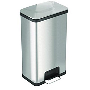 HLS Commercial Step Pedal Trash Can with AirStep Technology, 18 gal, Stainless Steel, Silver (HLS18SS)