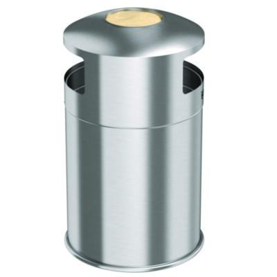 HLS Commercial Extra-Large Dual Side-Entry Trash Can, Outdoor, 50 gal, Stainless Steel, Silver (HLS50DSO)