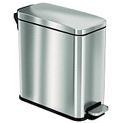 HLS Commercial Step Pedal Trash Can, 3 gal, Plastic/Stainless Steel, Silver (HLSS03R)