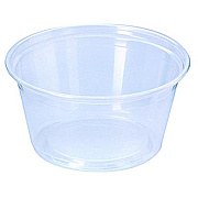 Fabri-Kal Microwavable Deli Containers, 5 oz, 3.6" Diameter x 1.8" h, Clear, Plastic, 1,000/Carton (PK5SC)
