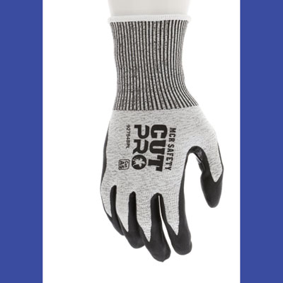 MCR Safety Cut Pro 92754BP Gloves, 10" Long, Small, Black/Gray, 12 Pairs (92754BPS)