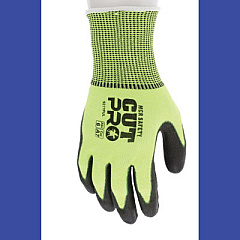 MCR Safety Cut Pro 9277PU Gloves, 10" Long, Medium, Black/Lime, 12 Pairs (9277PUM)