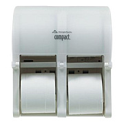 Georgia Pacific Professional Compact Quad Vertical Four-Roll Coreless Tissue Dispenser, 12.06 x 8 x 14.44, White (56747A)