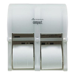 Georgia Pacific Professional Compact Quad Vertical Four-Roll Coreless Tissue Dispenser, 12.06 x 8 x 14.44, White (56747A)