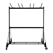AdirOffice Folding Chair and Table Combo Cart, Metal, 600 lb Capacity, 33.7 x 65 x 67, Black (I69001)