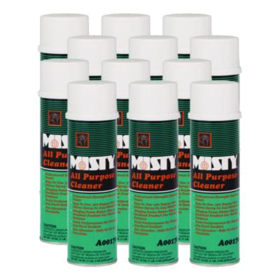 Misty All-Purpose Cleaner, Mint Scent, 19 oz Aerosol Spray, 12/Carton (1001592)