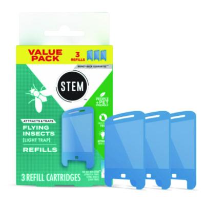 SC JOHNSON STEM Light Trap Refills, 3 Refills/Pack, 8 Packs/Carton (372883)