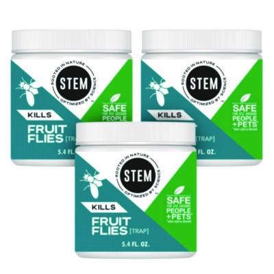 SC JOHNSON STEM Fruit Flies Trap, 5.4 oz Jar, 8/Carton (329965)